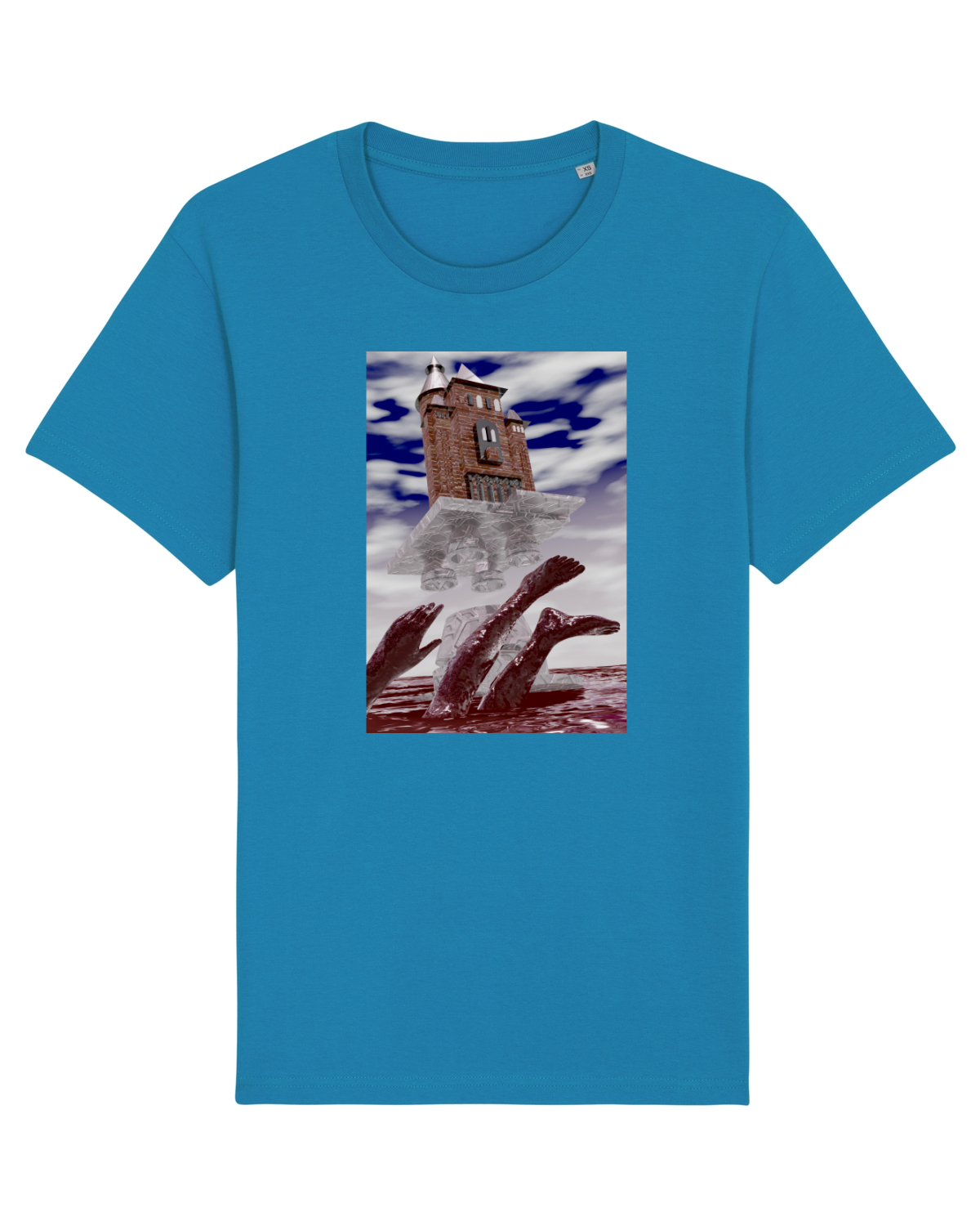 Tricou mânecă scurtă Unisex Rocker Azur