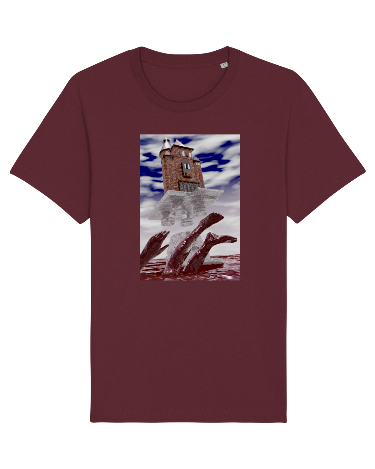 Tricou mânecă scurtă Unisex Rocker Burgundy
