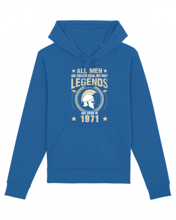 All Men Are Equal Legends Are Born In 1971 Royal Blue