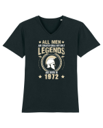 All Men Are Equal Legends Are Born In 1972 Tricou mânecă scurtă guler V Bărbat Presenter