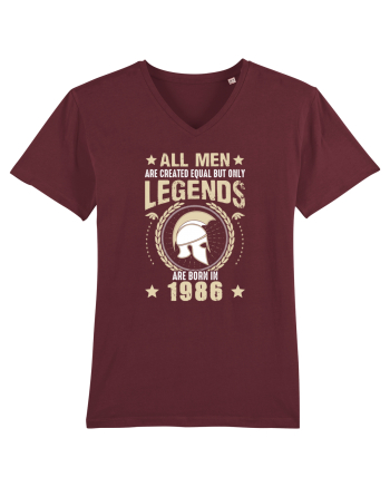 All Men Are Equal Legends Are Born In 1986 Burgundy