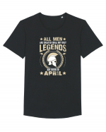 All Men Are Equal Legends Are Born In April Tricou mânecă scurtă guler larg Bărbat Skater