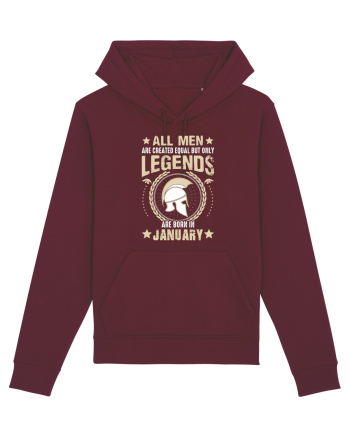 All Men Are Equal Legends Are Born In January Burgundy