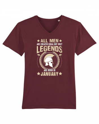 All Men Are Equal Legends Are Born In January Burgundy