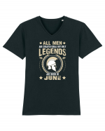 All Men Are Equal Legends Are Born In June Tricou mânecă scurtă guler V Bărbat Presenter