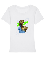 ZOOM gold Tricou mânecă scurtă guler larg fitted Damă Expresser