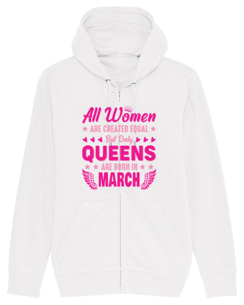 All Women Are Equal Queens Are Born In March White
