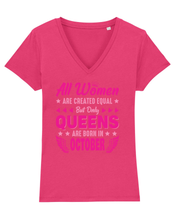 All Women Are Equal Queens Are Born In October Raspberry