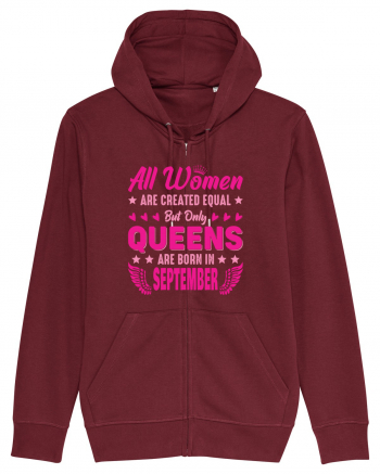 All Women Are Equal Queens Are Born In September Burgundy