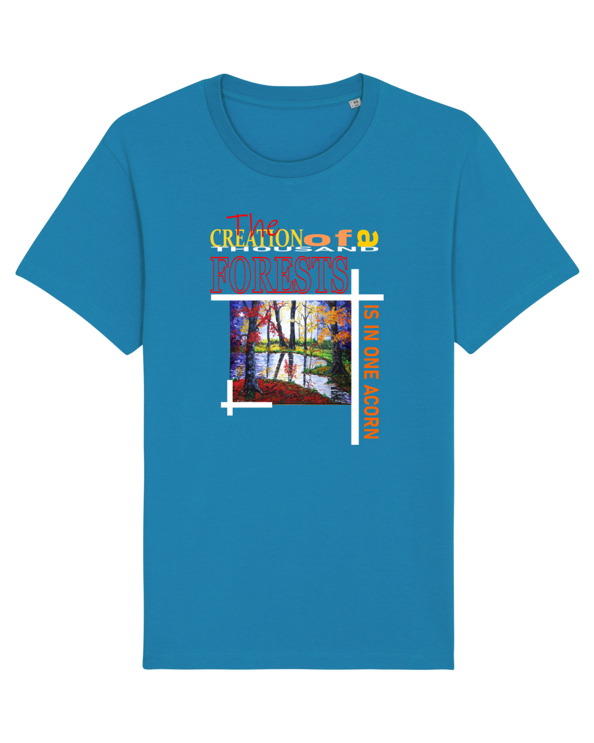 Tricou mânecă scurtă Unisex Rocker Azur