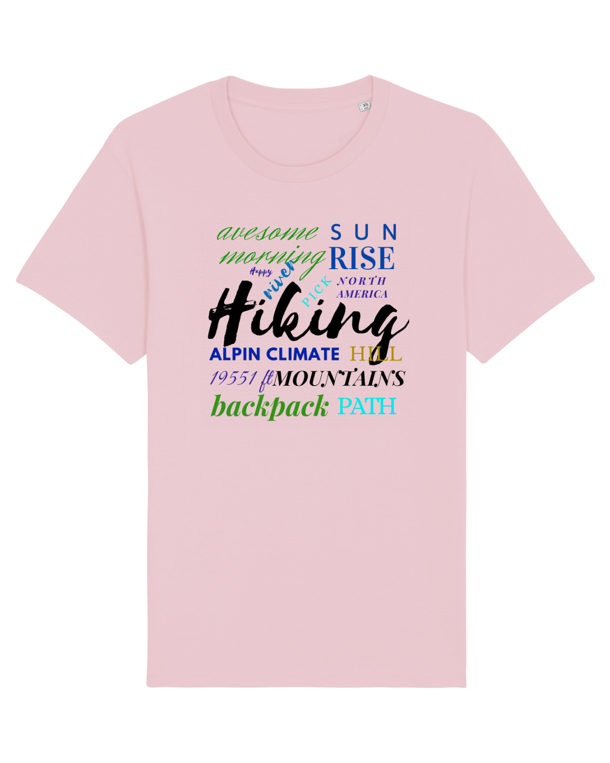 Tricou mânecă scurtă Unisex Rocker Cotton Pink