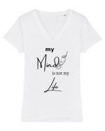 My Mind Is Not My Life Tricou mânecă scurtă guler V Damă Evoker