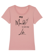 My Mind Is Not My Life Tricou mânecă scurtă guler larg fitted Damă Expresser