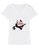Freedom Tricou mânecă scurtă guler V Damă Evoker