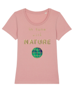 In Tune With Nature Tricou mânecă scurtă guler larg fitted Damă Expresser