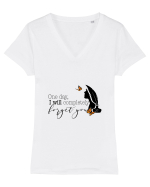 One Day Tricou mânecă scurtă guler V Damă Evoker
