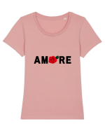 Amore Tricou mânecă scurtă guler larg fitted Damă Expresser