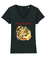 Free Your Spirit Tricou mânecă scurtă guler V Damă Evoker