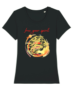 Free Your Spirit Tricou mânecă scurtă guler larg fitted Damă Expresser