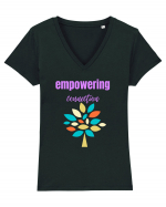 Empowering Connection Tricou mânecă scurtă guler V Damă Evoker
