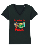 Ne Vedem In VAMA,Vacanta La Mare Tricou mânecă scurtă guler V Damă Evoker