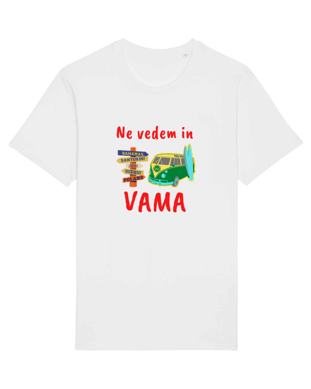 Tricou mânecă scurtă Unisex Rocker White