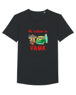 Ne Vedem In VAMA,Vacanta La Mare Tricou mânecă scurtă guler larg Bărbat Skater