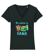 Ne Vedem In VAMA,Vacanta La Mare Tricou mânecă scurtă guler V Damă Evoker