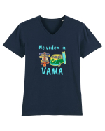 Ne Vedem In VAMA,Vacanta La Mare Tricou mânecă scurtă guler V Bărbat Presenter
