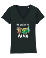 Ne Vedem In VAMA,Vacanta La Mare Tricou mânecă scurtă guler V Damă Evoker