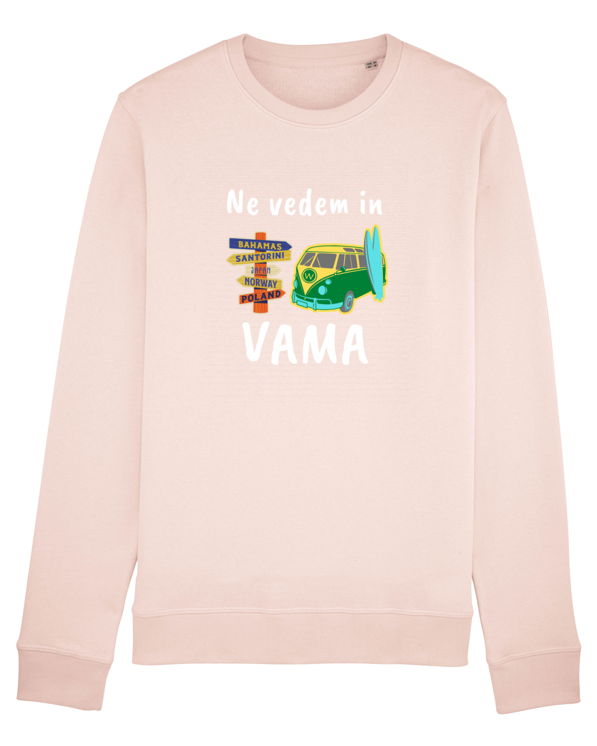 Bluză mânecă lungă Unisex Rise Candy Pink