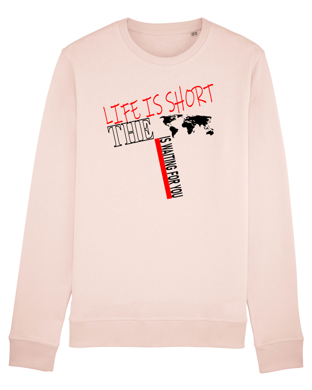 Bluză mânecă lungă Unisex Rise Candy Pink