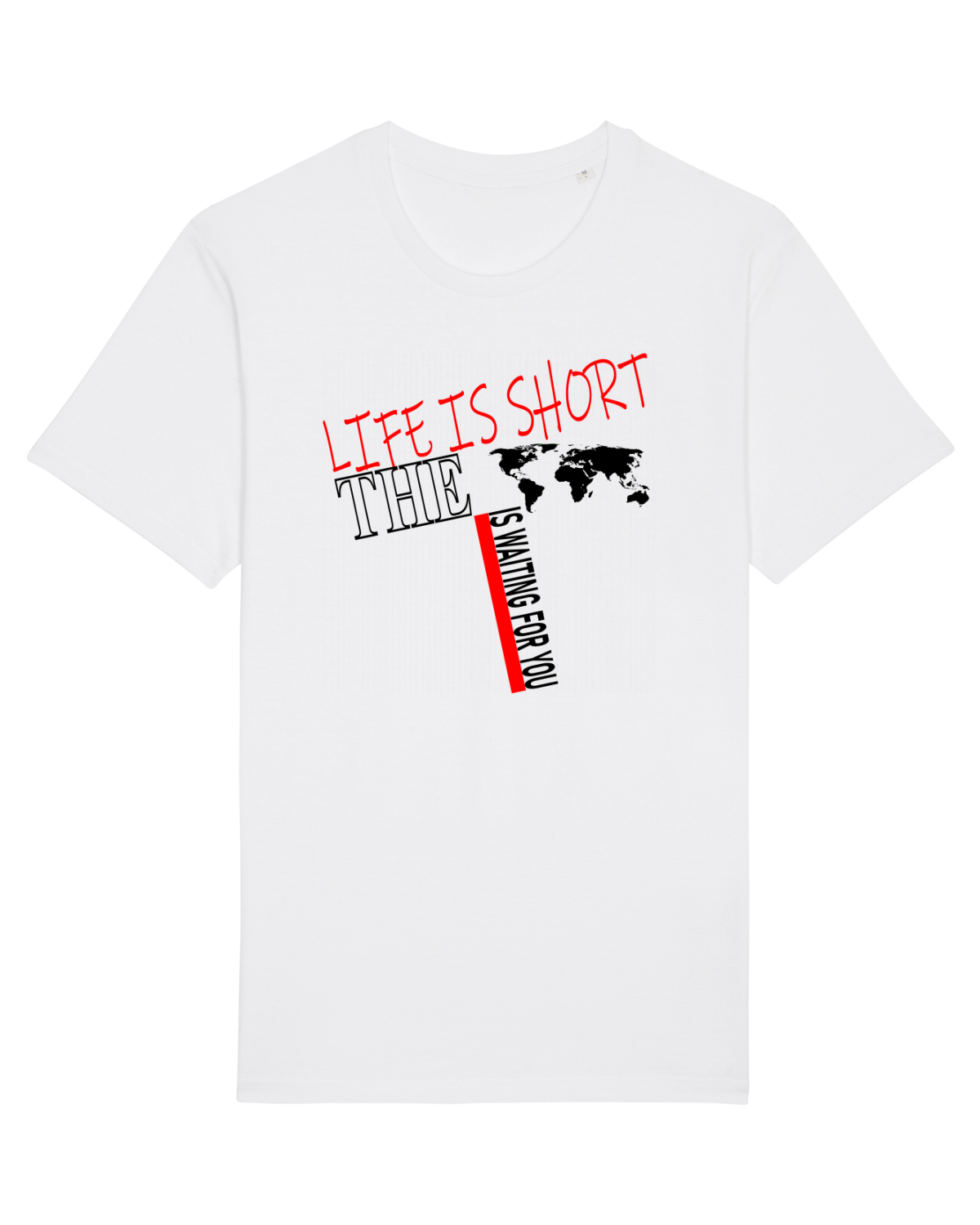 Tricou mânecă scurtă Unisex Rocker White