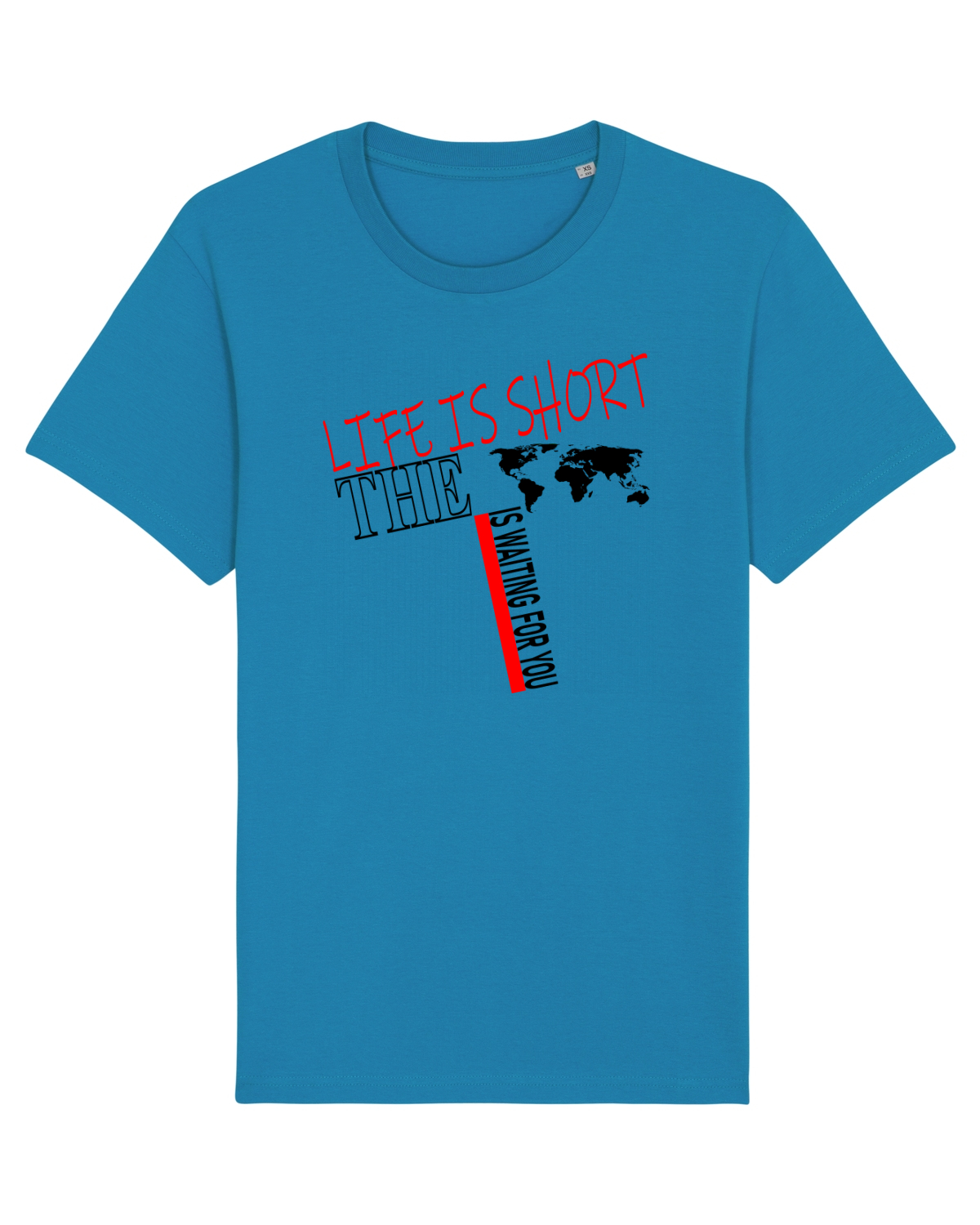 Tricou mânecă scurtă Unisex Rocker Azur