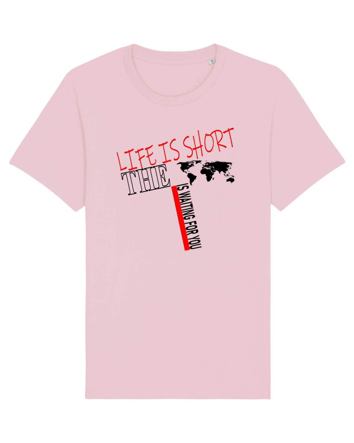 Tricou mânecă scurtă Unisex Rocker Cotton Pink