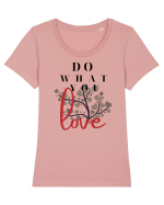 Do What You Love Tricou mânecă scurtă guler larg fitted Damă Expresser