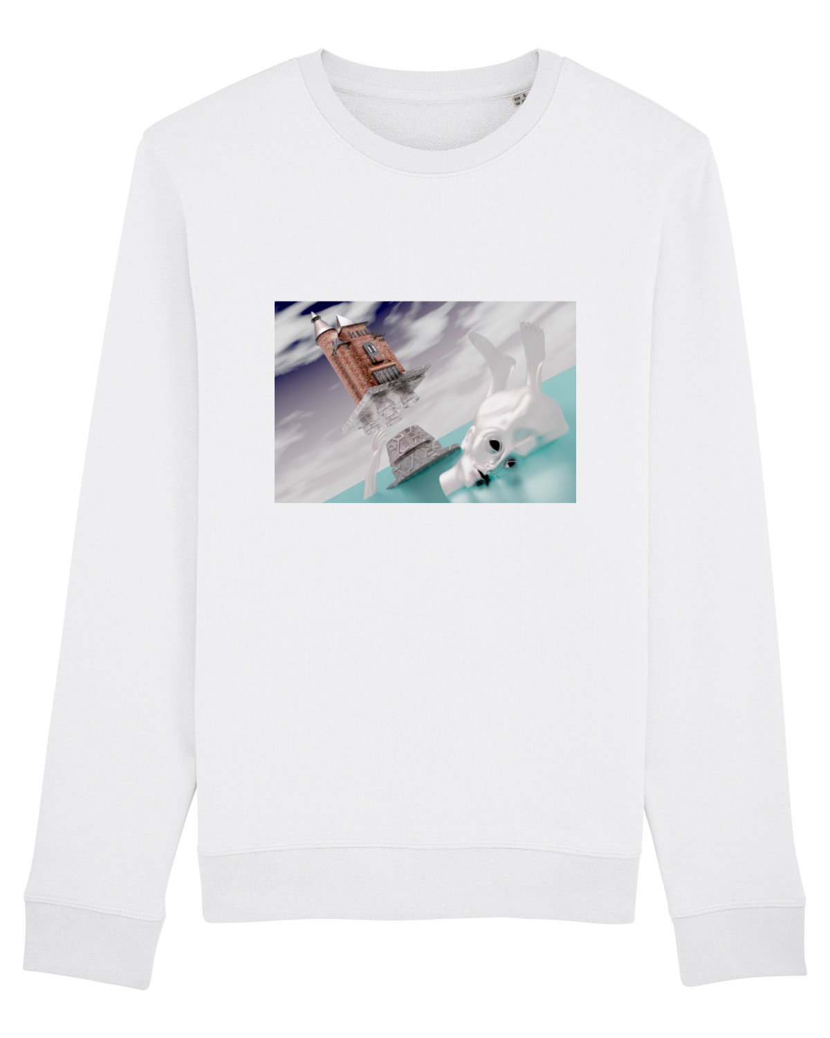 Bluză mânecă lungă Unisex Rise White