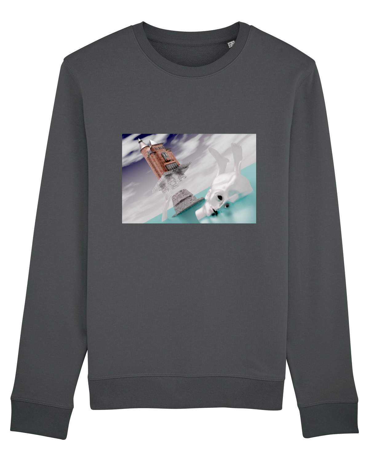 Bluză mânecă lungă Unisex Rise Anthracite
