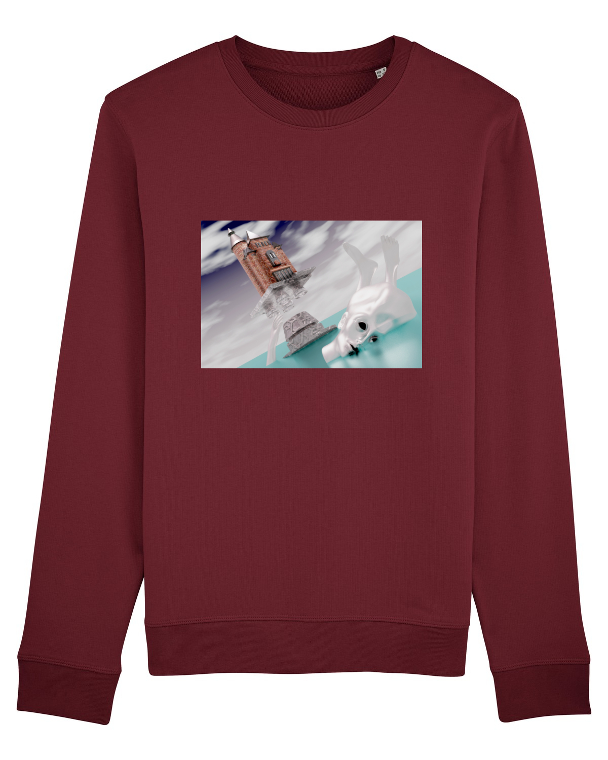 Bluză mânecă lungă Unisex Rise Burgundy