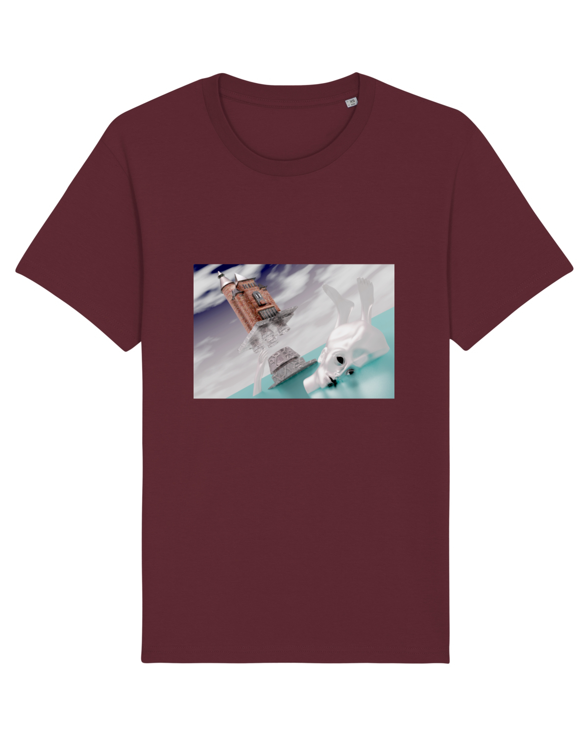 Tricou mânecă scurtă Unisex Rocker Burgundy