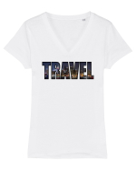 Travel Tricou mânecă scurtă guler V Damă Evoker
