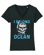 I Belong To The Ocean Tricou mânecă scurtă guler V Damă Evoker