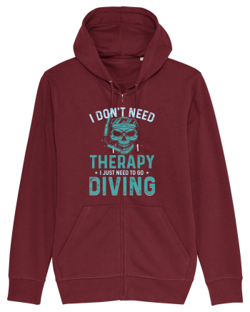 I Don't Need Therapy I Just Need To Go Diving Burgundy
