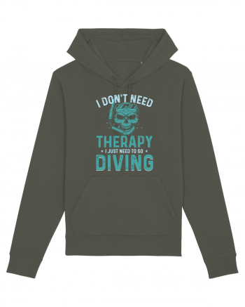 I Don't Need Therapy I Just Need To Go Diving Khaki