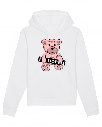 I'm Bored - Pink Teddy Bear White