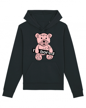 I'm Bored - Pink Teddy Bear Black