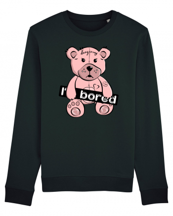 I'm Bored - Pink Teddy Bear Black