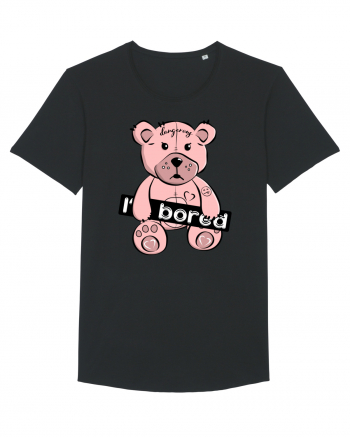 I'm Bored - Pink Teddy Bear Black