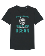 If Found On Land Throw Me Back Into The Ocean Tricou mânecă scurtă guler larg Bărbat Skater