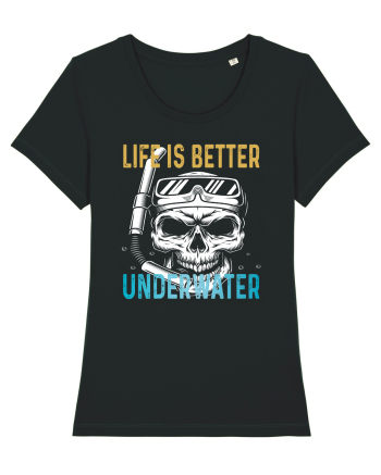 Life Is Better Underwater Black